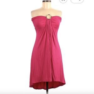Cache Pink Casual Strapless Dress Size M